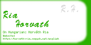 ria horvath business card